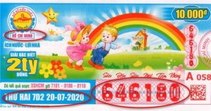 Vé số Hồ Chí Minh thứ Hai ngày 20-7-2025